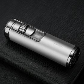 Cylindrical Metal Inflatable Four-straight Cigar Lighter