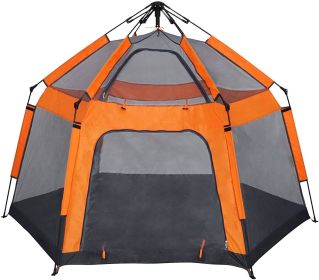 Justcamp Lake 4 Tenda da Campeggio 4 posti - 2 camere (470 x 230 x 190 cm)  : : Sport e tempo libero