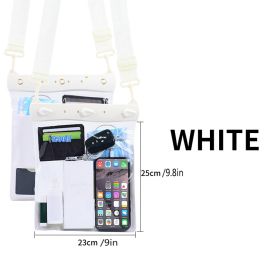 Waterproof Shoulder Bag; Crossbody Dry Bag For Touch Screen Phone Car Key; Outdoor Equipment For Beach Pool Diving Snorkeling Drifting (Color: White)