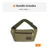 1pc Unisex Multifunctional Canvas Waist Bag Fanny Pack For Outdoor Activities