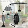 Outdoor Garden Market Double-Sided Twin Patio 15 Feet Umbrella with Crank And Base